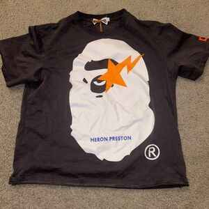 Bape T-shirt orange and purple good condition